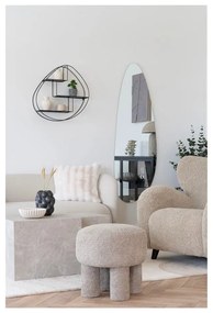 Svetlosivý taburet z textílie buklé Perth – House Nordic