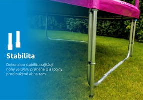 Marimex | Trampolína Marimex Standard 244 cm ružová + ochranná sieť + rebrík ZADARMO | 19000110