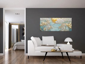 Obraz - 3D perly v oceáne (120x50 cm)