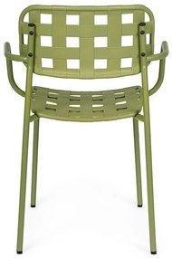 Zelené kovové záhradné stoličky v súprave 4 ks Clover – Bizzotto