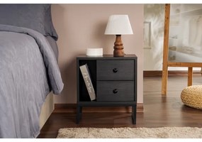 Nočný stolík GLIMMER 50x45,2 cm čierna