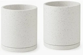 Súprava 2 bielych kvetináčov Bonami Selection Terrazzo, ø 26 cm