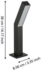 Eglo 900992 - LED Vonkajšia lampa UGENTO 2xLED/4,5W/230V IP44