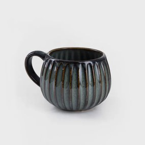 Hrnček ALMOS v tvare sudu, pruhovaný modrý 710810 380 ml