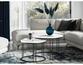 SADA 2x Konferenčný stolík RAGNAR čierna/biela