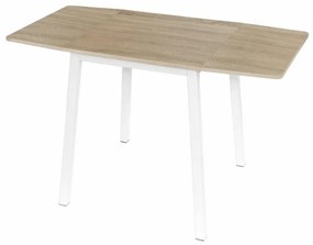 Kondela Jedálenský stôl, MDF fóliovaná/kov, dub sonoma/biela, MAURO