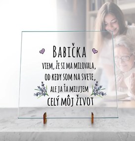 Ahome Dekoračná Sklenená doska - Babička, celý život