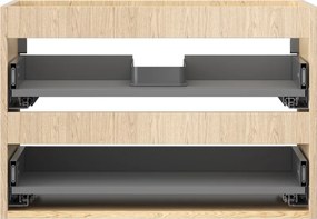 Mexen Box-A, závesná skrinka 70 cm, 2 zásuvky, dub, 91AX0-0700-470-2-81