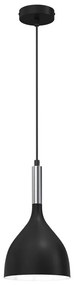 Luster na lanku NOAK 1xE27/15W/230V čierna/chróm