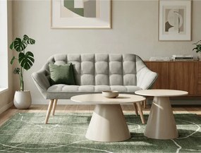 Autronic BONTEC Konferenčný stolík 70x70x41cm, keramika, mramor, CT-F4118 BK Farba: Béžová