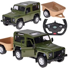 Auto na diaľkové ovládanie Rastar Land Rover Defender 1:14 so svetlami RC0712 Farba: čierna