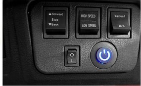 LEAN CARS Elektrické autíčko Jeep HP012 čierne, LED, MP3