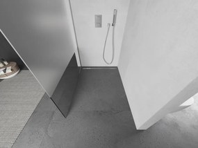 Mexen Kioto, sprchová zástena Walk-In 100 x 200 cm, 8mm číre sklo-námraza, brúsená oceľ profil, 800-100-101-97-35