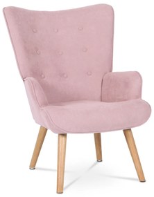 Kreslo s podnožkou PINK2, ružová