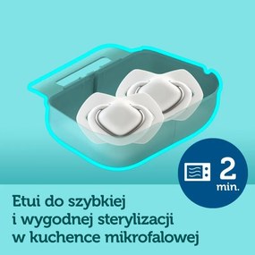 Svietiaci silikónový cumlík 18 m+, sada 2ks BOY