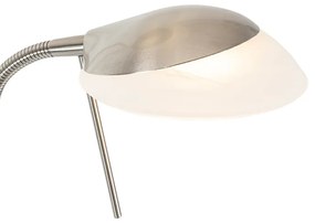 Stojacia lampa oceľová vrátane LED a stmievača s lampou na čítanie - Empoli