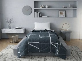 Letná prikrývka GRIDON 140x200 cm, čierna