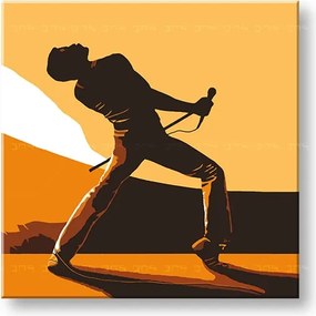 Ručne maľovaný POP Art obraz FREDDIE MERCURY 1 dielny fm3