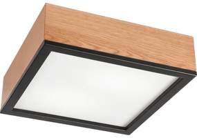 Stropné svietidlo OAK SQUARE 2xE27/15W/230V 31x31 cm dub/čierna