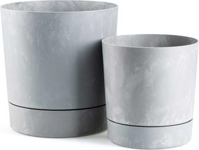 Květináč s podmiskou AZALEA 35 cm šedý beton