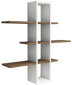 Nástenná polica ARDO 101x96 cm biela/hnedá