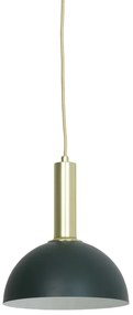 Zeleno-zlaté kovové závesné svetlo Boste - Ø 25*13 cm