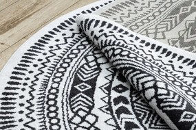 Dywany Łuszczów, Kusový koberec Napkin grey kruh, 160x160 (priemer) kruh, šedá, chodba / predsieň