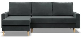 Rohová rozkladacia sedačka BLANK Elegant tmavosivá