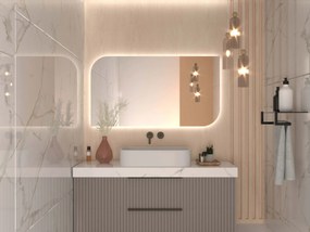 Atypické zrkadlo do kúpeľne s LED osvetlením A8