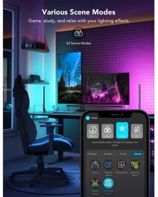 Govee - Inteligentné herné Wi-Fi LED panely + inteligentný duálny biely Wi-Fi ovládač