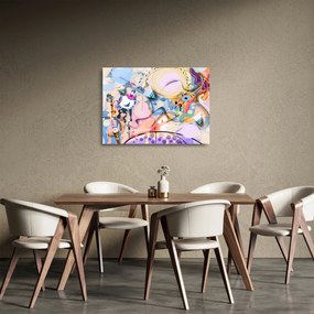 Sklenený obraz - Rozprávková abstrakcia (70x50 cm)
