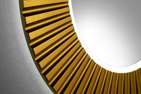 Sapho Sapho, PRIDE STRIP guľaté zrkadlo s LED osvetlením v ráme, priemer 90cm, bronz, PD954