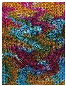 Bavlnená prikrývka na posteľ - Slon Mandala (jednolôžková)