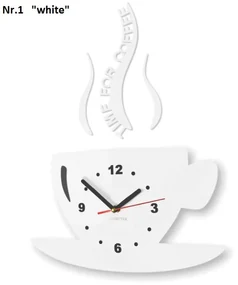 Nástenné hodiny Time for coffee žltá