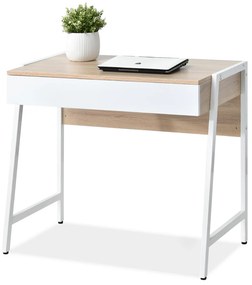 PC stolík Norway (dub + biela). Akcia -10%. Vlastná spoľahlivá doprava až k Vám domov. 1109803