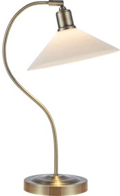 Markslöjd 108863 - Stolná lampa VELA 1xE27/40W/230V mosadz/biela