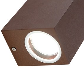 Priemyselná nástenná lampa hrdzavohnedá 2-svetlá IP44 - Baleno