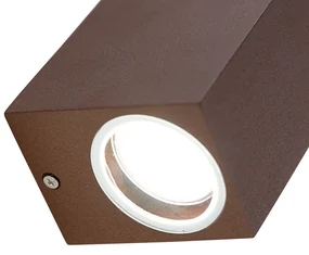 Priemyselná nástenná lampa hrdzavohnedá 2-svetlá IP44 - Baleno
