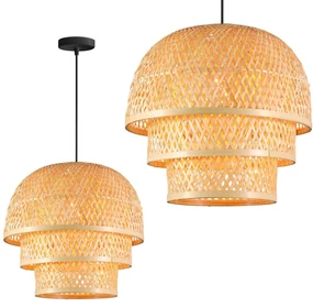 Toolight Boho, závesné svietidlo 1xE27 APP1577-5C, prírodná hnedá, OSW-03614