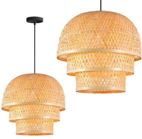 Toolight Boho, závesné svietidlo 1xE27 APP1577-5C, prírodná hnedá, OSW-03614