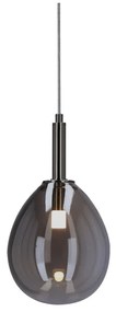 Sivé LED závesné svietidlo so skleneným tienidlom Lukka – Candellux Lighting