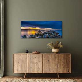Obraz - Mraky nad vodou (120x50 cm)