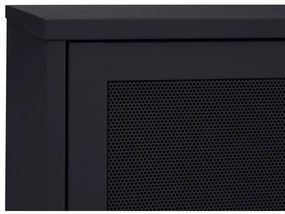 Čierny kovový TV stolík 160x55x45 cm Veep – Unique Furniture