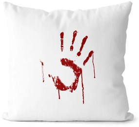 Vankúš Bloody hand (Velikost polštáře: 55 x 55 cm)
