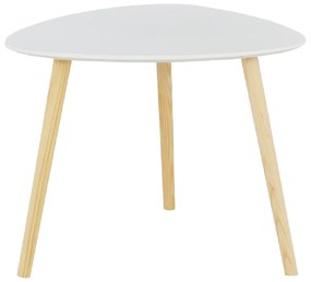 Kondela Príručný stolík, biela/drevo natural, TAVAS