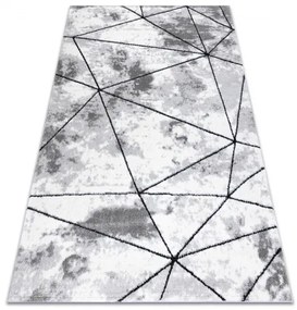 Moderný koberec COZY Polygons, geometrický, šedý