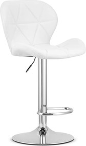 AKCIA Barová stolička z eko kože WEST, biela II. akosť