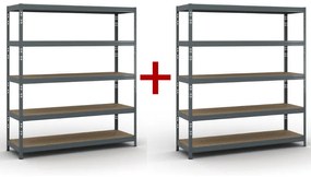 Policový regál 1+1 ZADARMO, 1786x1600x500 mm, nosnosť 350kg