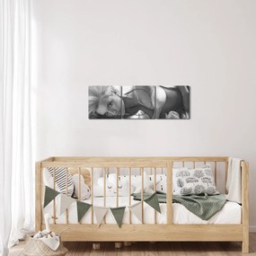 Obraz - Čiernobiele boudoir (s hodinami) (90x30 cm)
