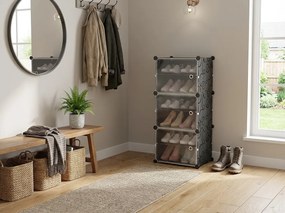 Modulárny botník SHOZIX 23x33 cm, sivý